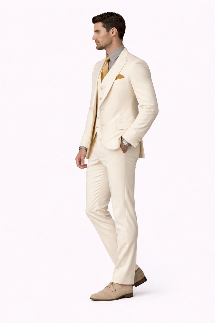 Men's Leonardo Dicaprio Great Gatsby Suit in Ivory