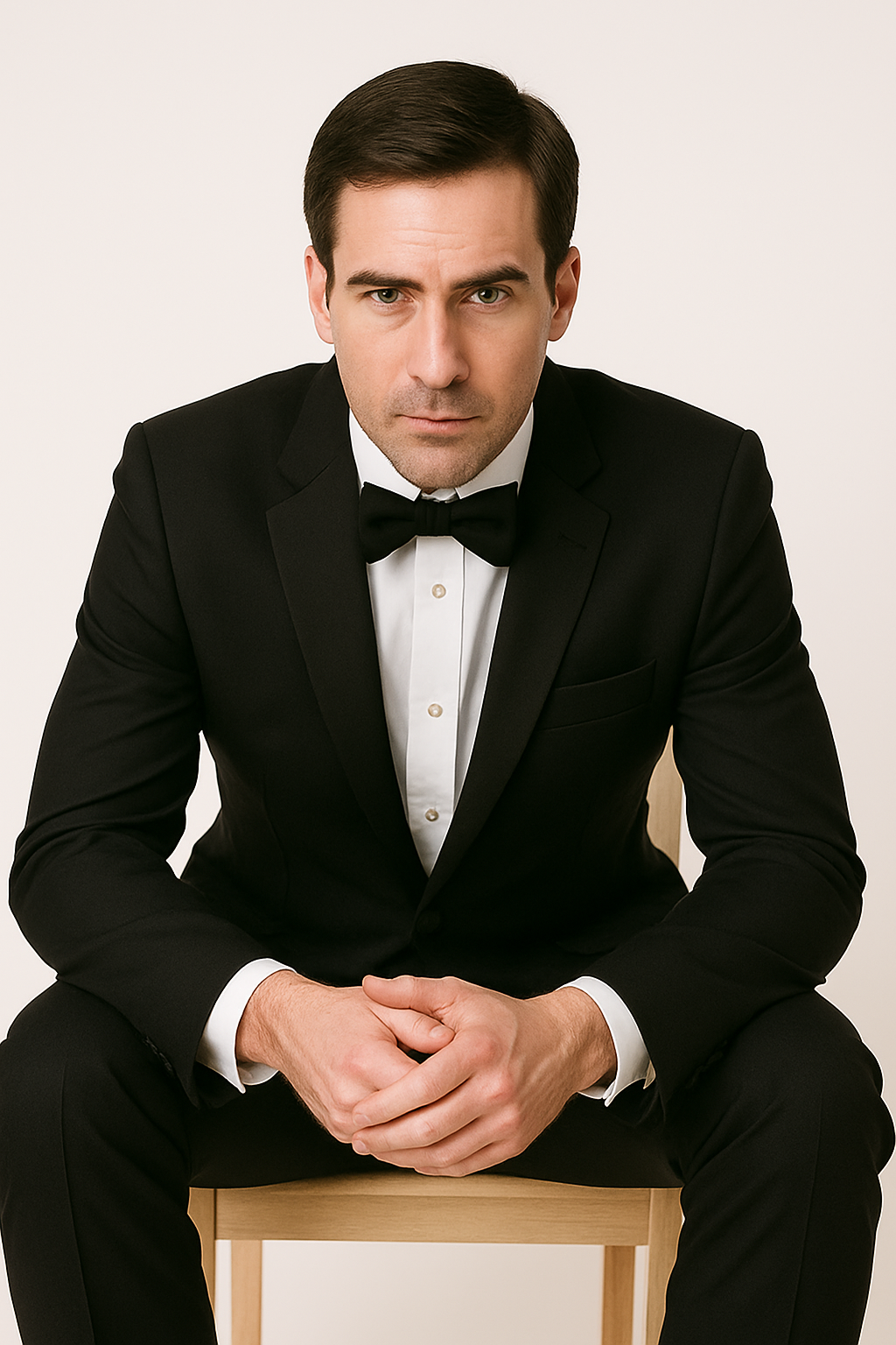 Modern Black Peak Tuxedo - Mens Slim Fitted Tuxedo