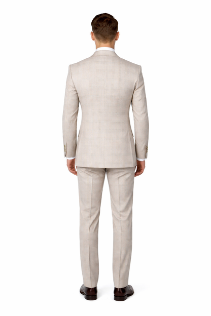 Suits With Baggy Pleated Pants - Wide Leg Pants 100% Wool - Classic Fit by Rossiman