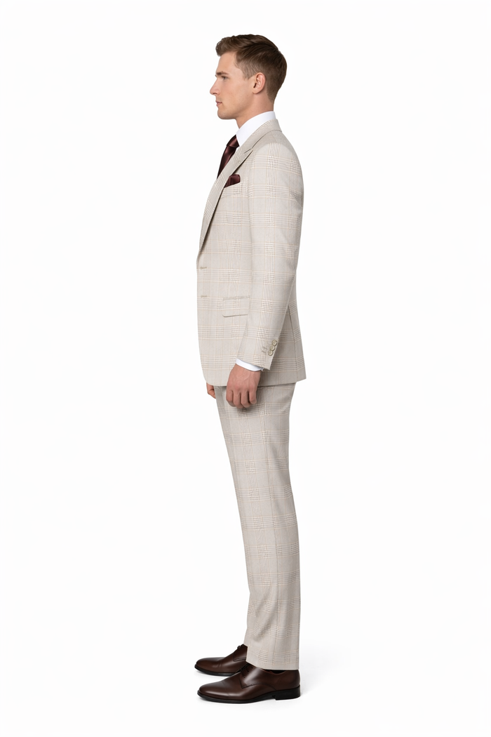 Suits With Baggy Pleated Pants - Wide Leg Pants 100% Wool - Classic Fit by Rossiman