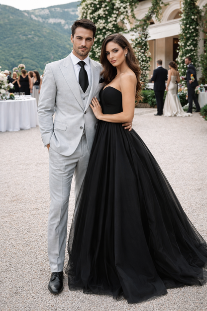 Suits With Baggy Pleated Pants - Wide Leg Pants 100% Wool - Classic Fit in Grey One Button 3 Piece Suit by Rossiman