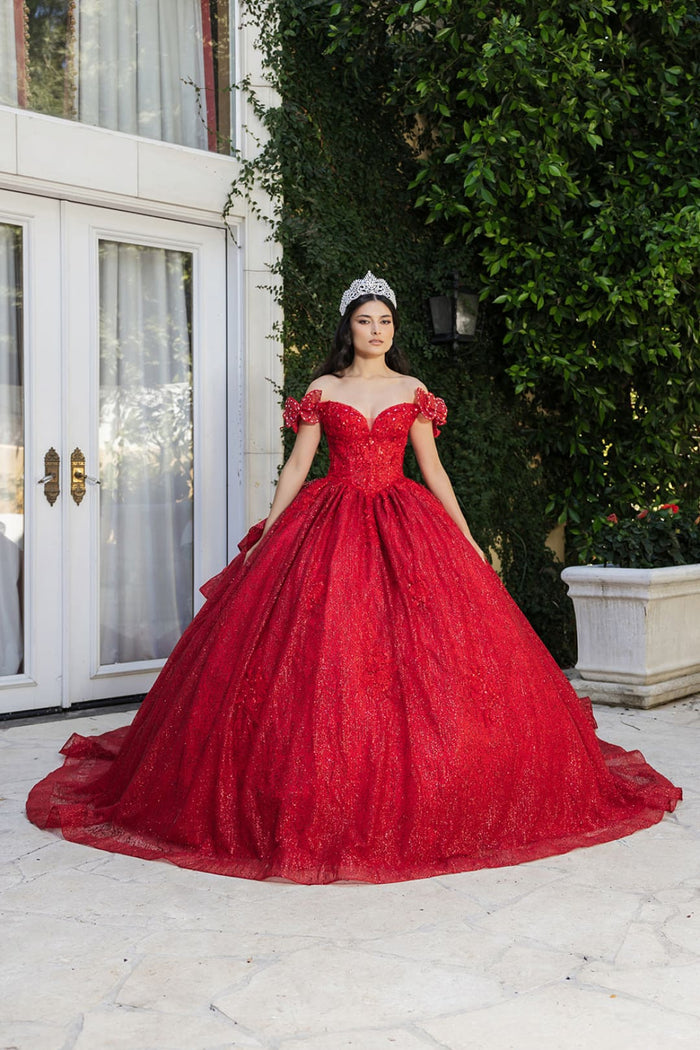 Sweet 16 Dress Off Shoulder Floral Lace Prom Ball Gown By Layla K LK265