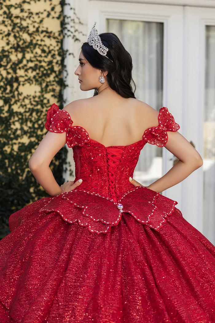Sweet 16 Dress Off Shoulder Floral Lace Prom Ball Gown By Layla K LK265