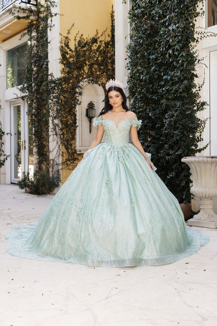 Sweet 16 Dress Off Shoulder Floral Lace Prom Ball Gown By Layla K LK265
