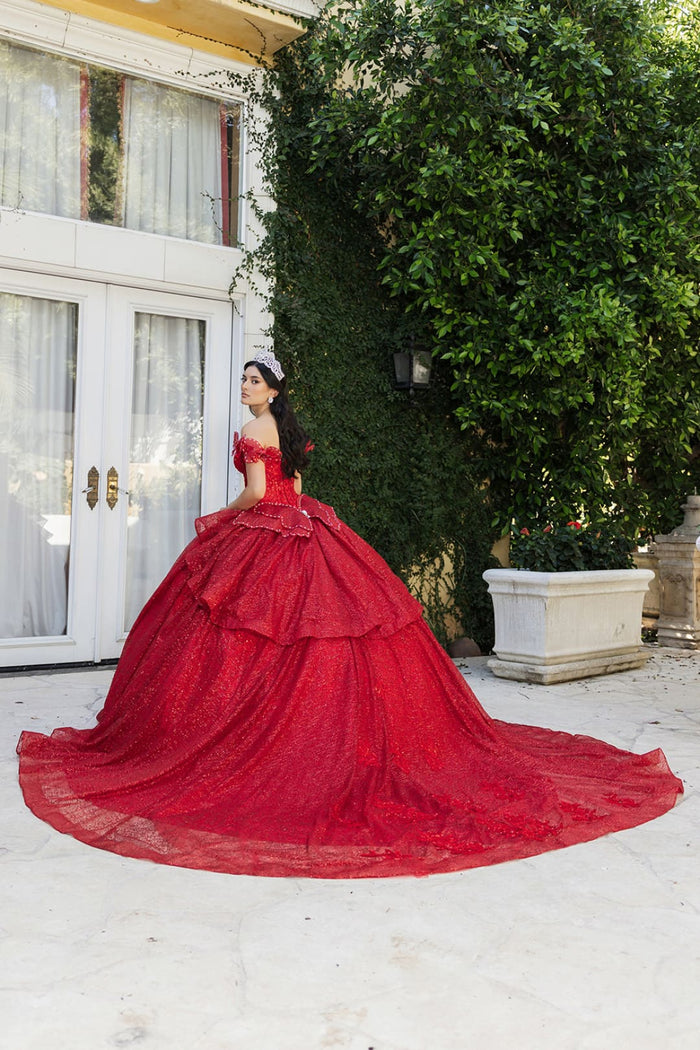 Sweet 16 Dress Off Shoulder Floral Lace Prom Ball Gown By Layla K LK265