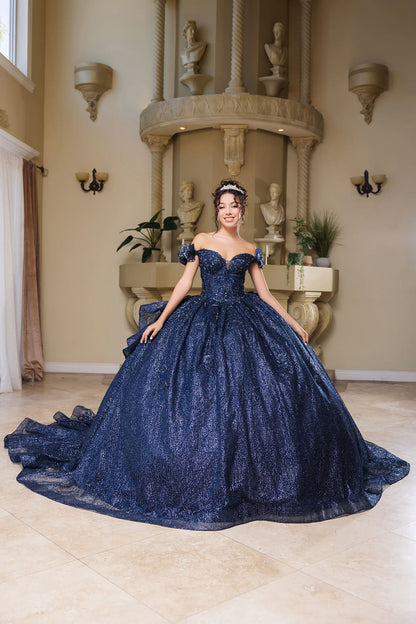 Sweet 16 Dress Off Shoulder Floral Lace Prom Gown By Layla K LK265 - Dress