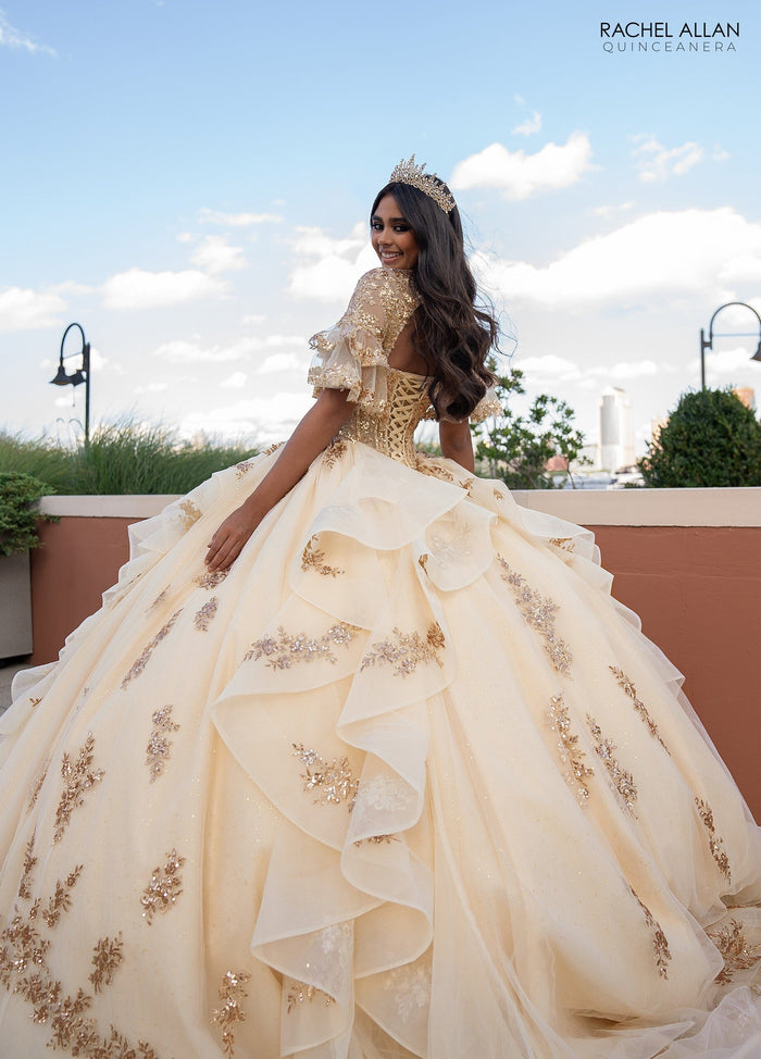 Rachel Allan RQ1138 Sweetheart Layered Quinceanera Dress