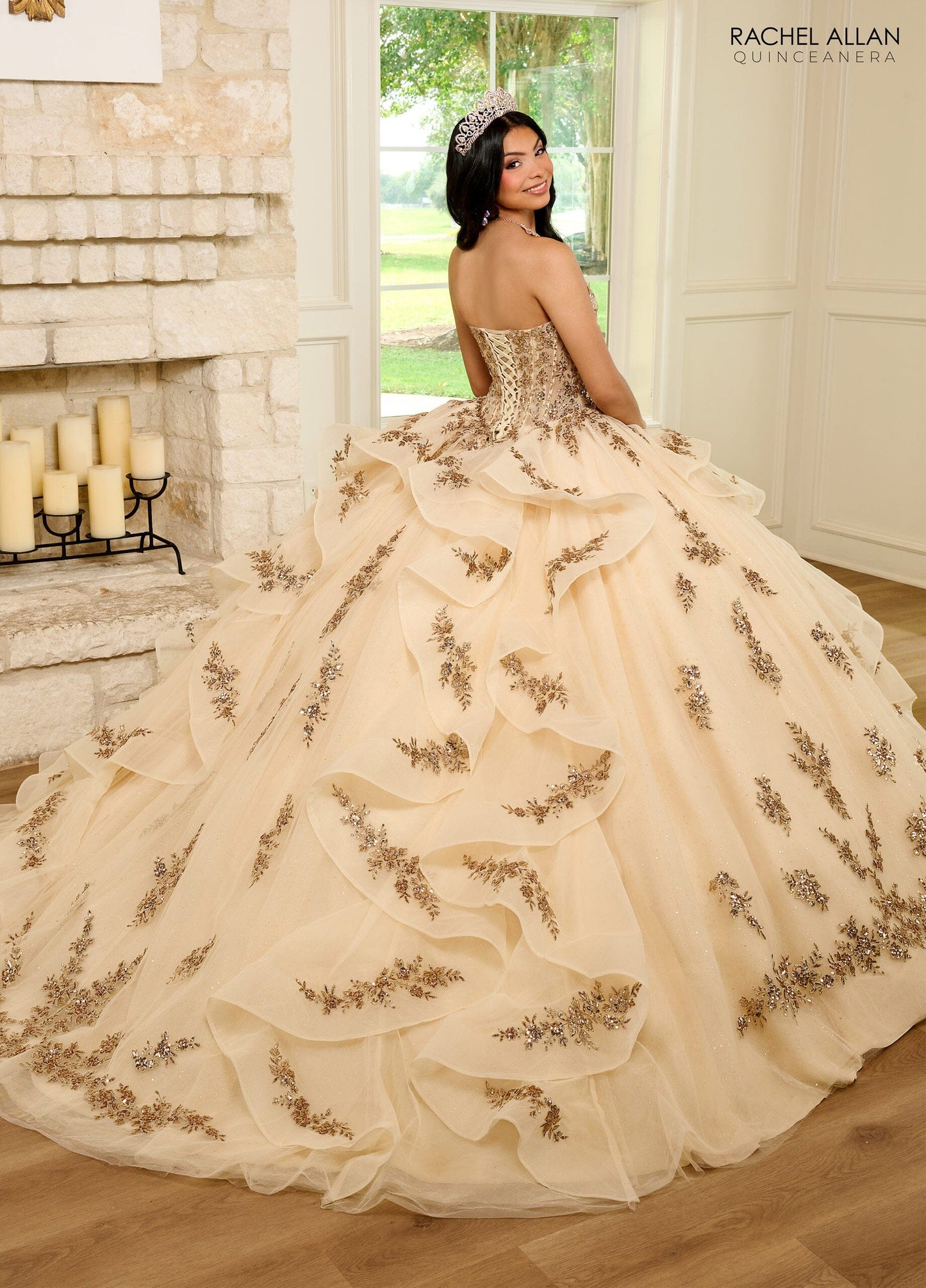 Rachel Allan RQ1138 Sweetheart Layered Quinceanera Dress