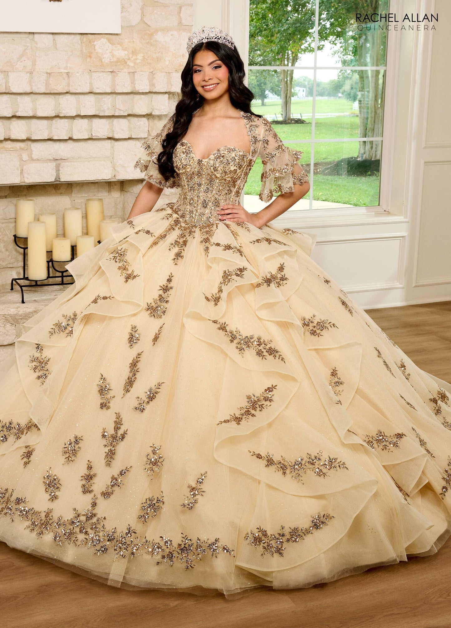 Rachel Allan RQ1138 Sweetheart Layered Quinceanera Dress