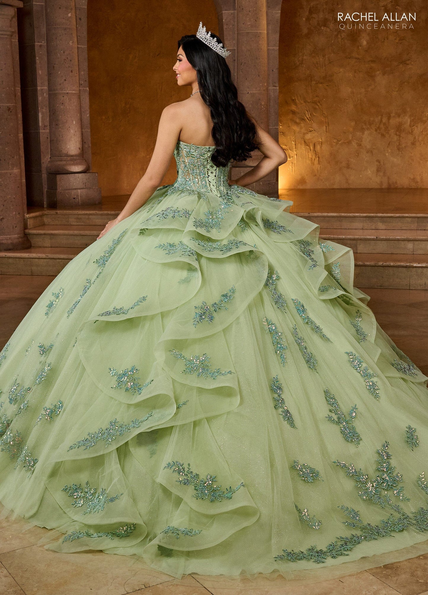 Rachel Allan RQ1138 Sweetheart Layered Quinceanera Dress