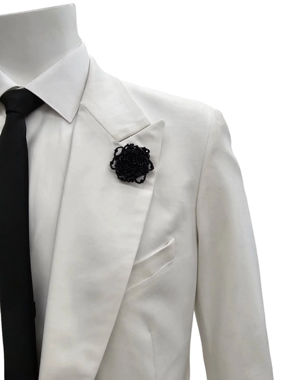 Mens White Velvet Victorian Tailcoat Tuxedo – Three Quarter Length Cutaway Stage And Wedding Jacket
