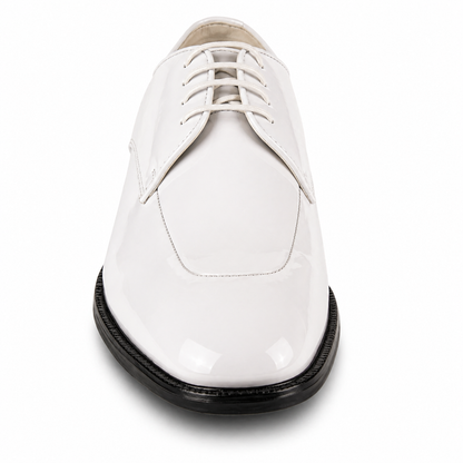 Men Dress Shoe TADI Oxford Formal Tuxedo for Prom & Wedding White Patent