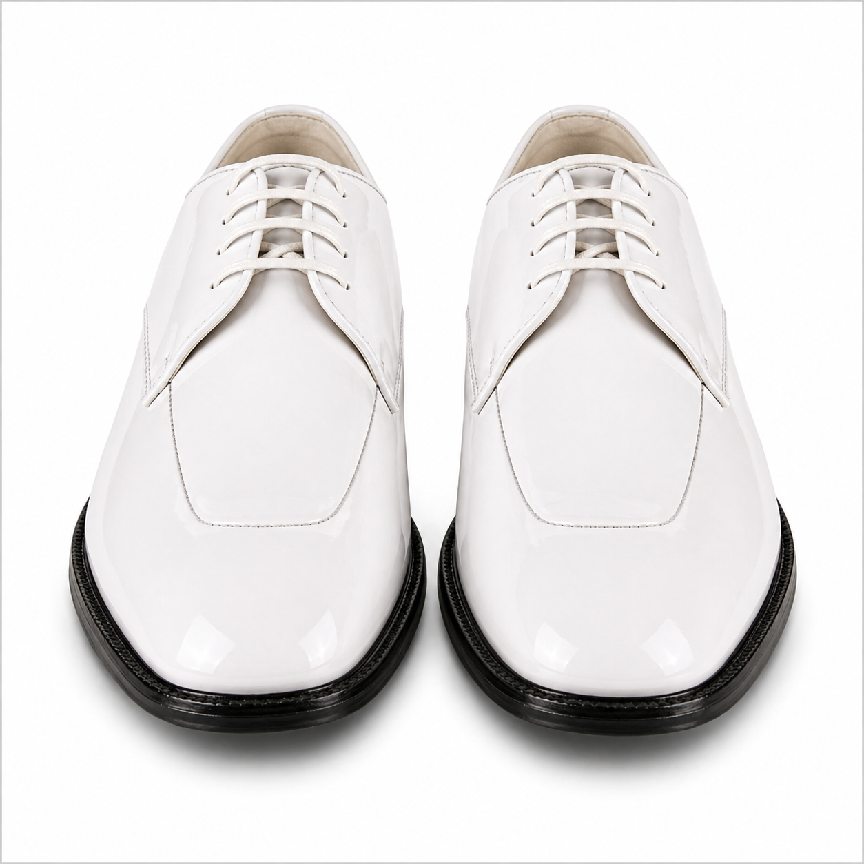 Men Dress Shoe TADI Oxford Formal Tuxedo for Prom & Wedding White Patent