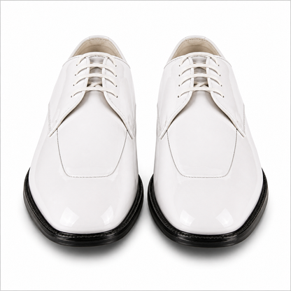 Men Dress Shoe TADI Oxford Formal Tuxedo for Prom & Wedding White Patent