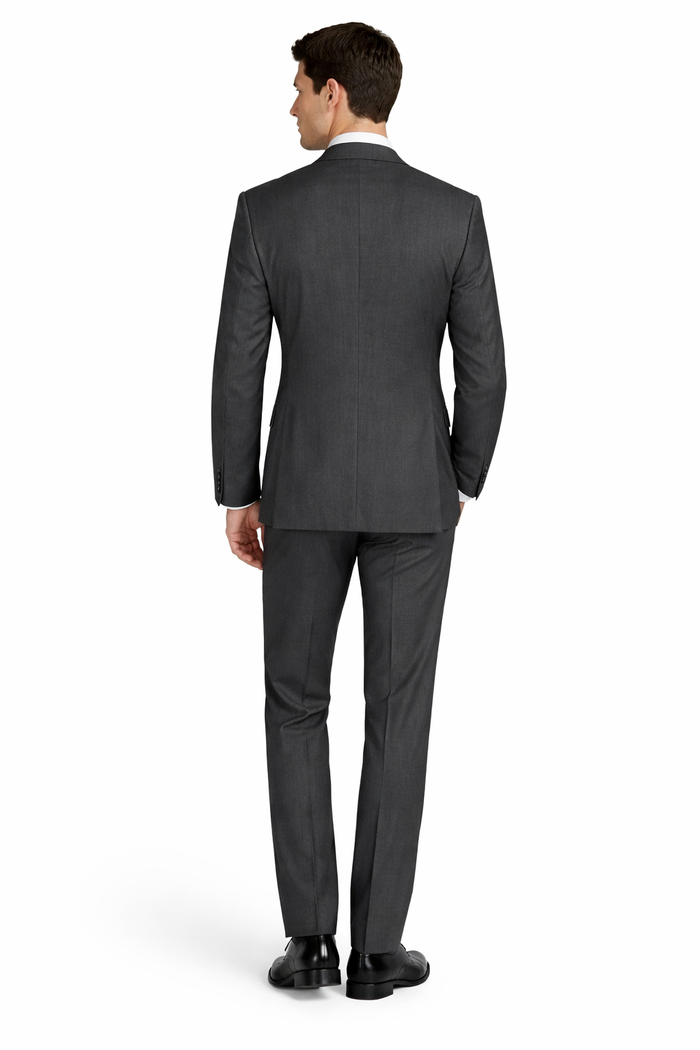 Mens Charcoal Tiglio Suit – Classic 3 Piece Dark Grey Suit for Business, Wedding and Formal Wear