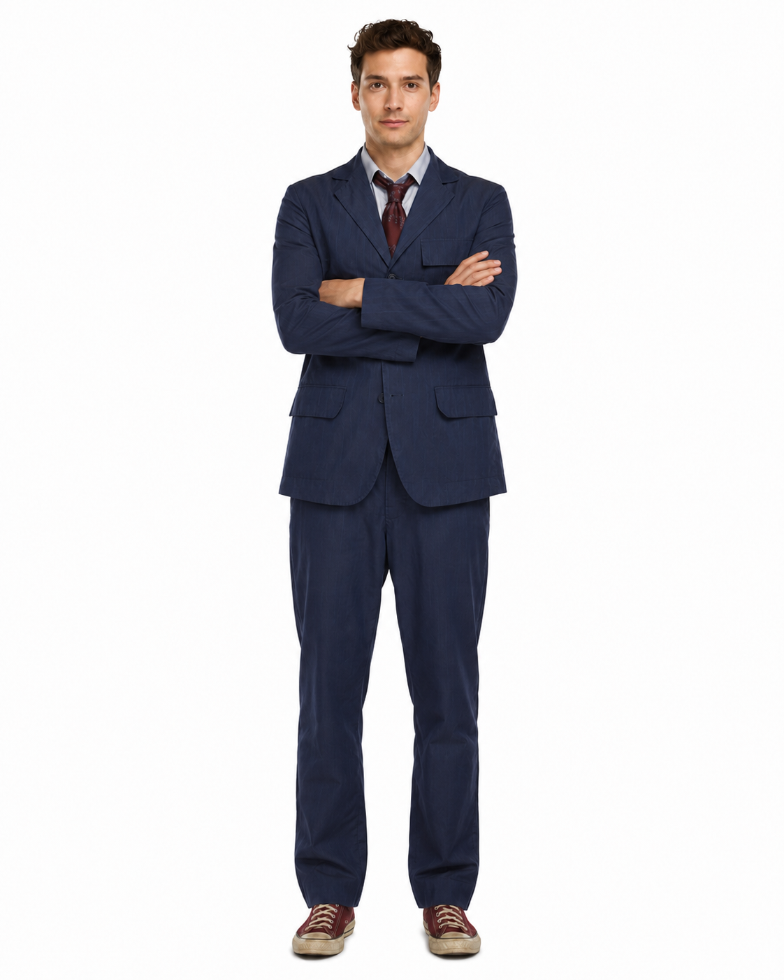 Tenth Doctor David Tennant Suit – Doctor Who Brown Pinstripe Cosplay Outfit
