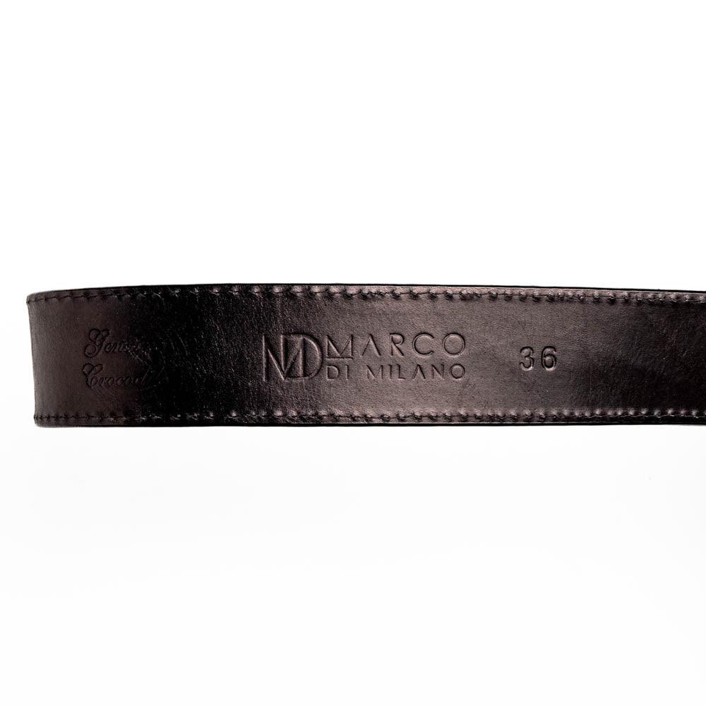 Marco Di Milano "Texas Belt" Black Leather Luxury Shoe