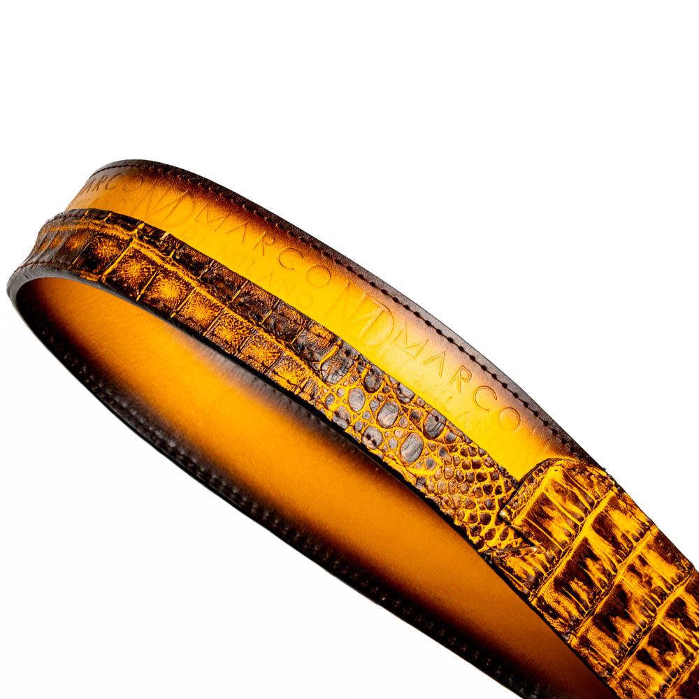 Marco Di Milano Texas Belt - Mustard Brown Leather Loafers