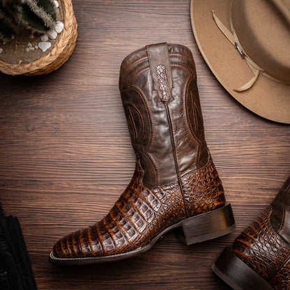 Marco Di Milano Tucson: Aged Brown Leather Luxury Shoe