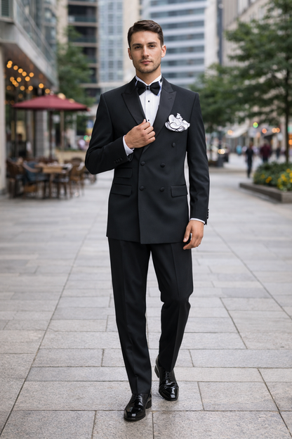 Double Breasted Black Tuxedo