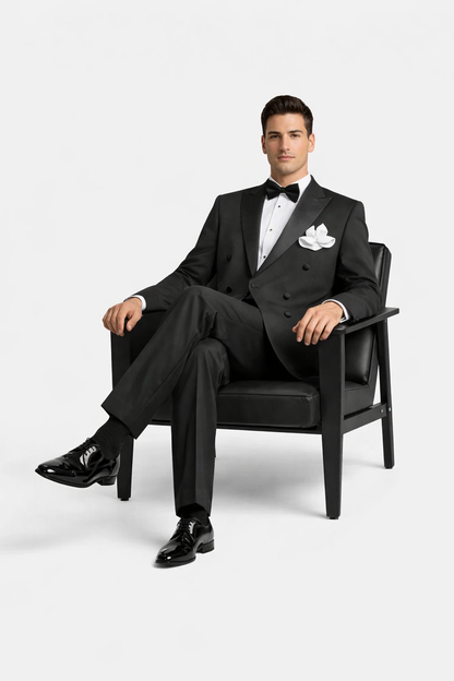 Double Breasted Black Tuxedo