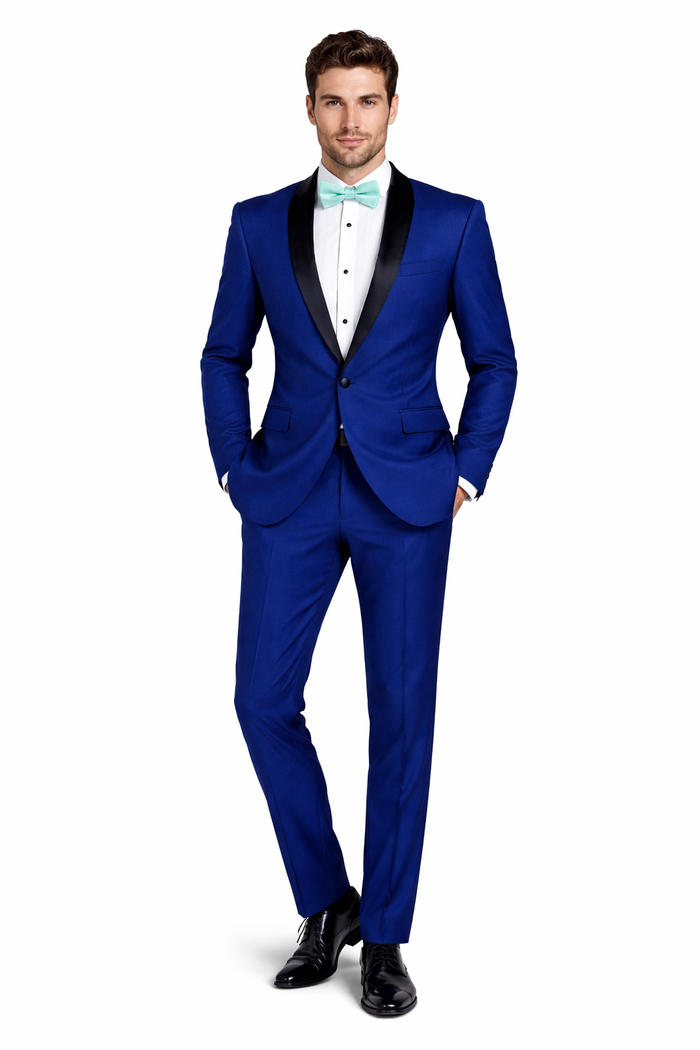 Royal Blue Shawl Tuxedo - Men's Slim Fitted Tuxedo