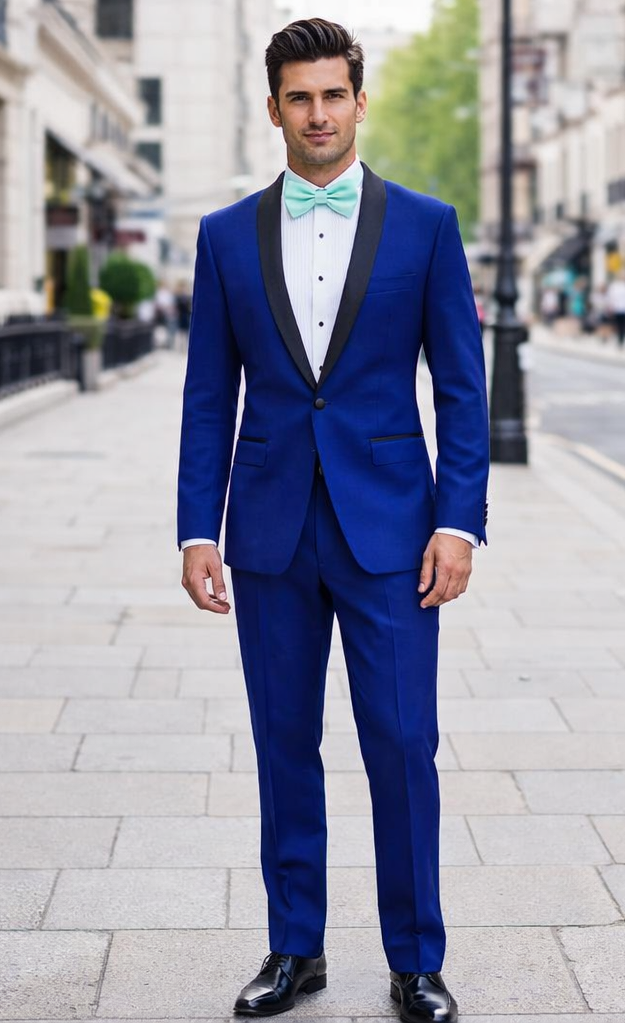 Royal Blue Shawl Tuxedo - Men's Slim Fitted Tuxedo