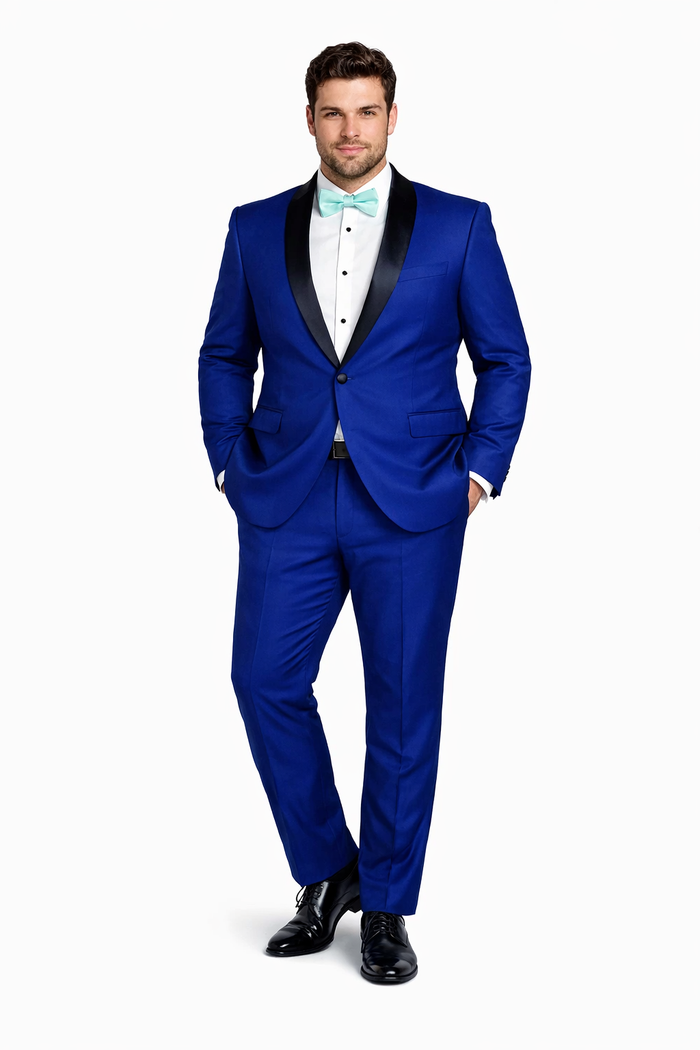 Royal Blue Shawl Tuxedo - Men's Slim Fitted Tuxedo