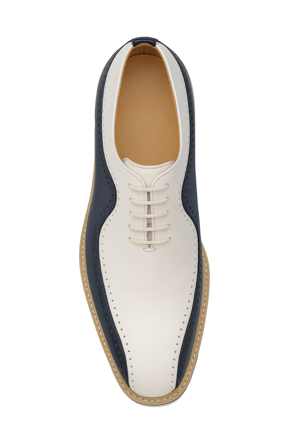 Stylish Two-Tone Brogue Oxford