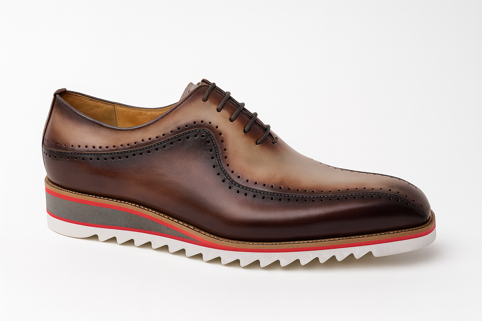 Stylish Two-Tone Brogue Oxford
