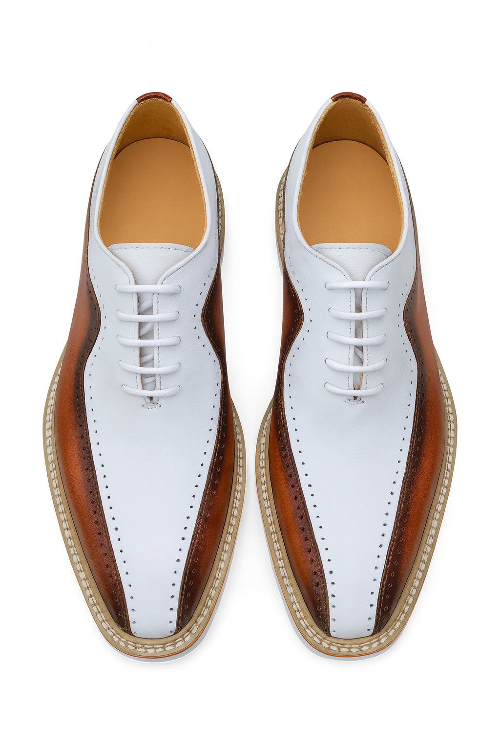 Stylish Two-Tone Brogue Oxford