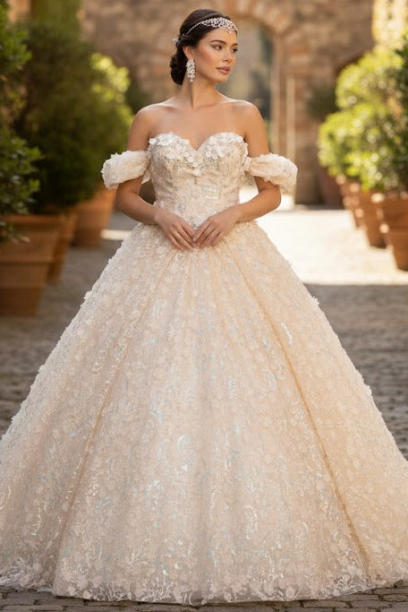 Pink & White Ball Gown by Elizabeth KGL3019