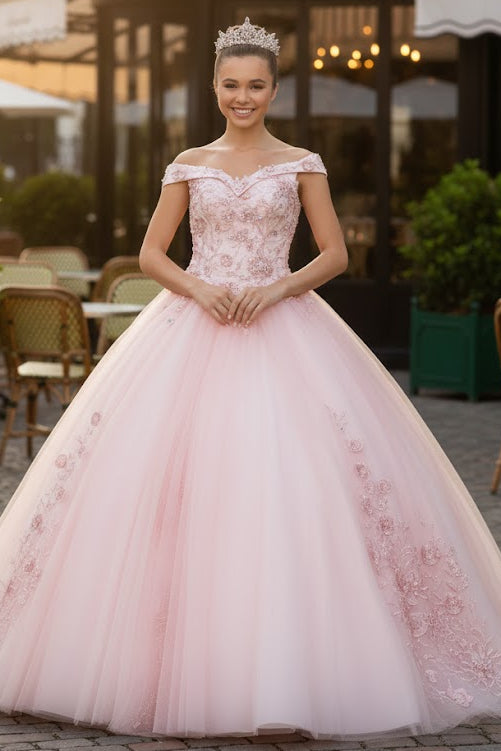 Blush Ball Gown Dress by Elizabeth K GL2802