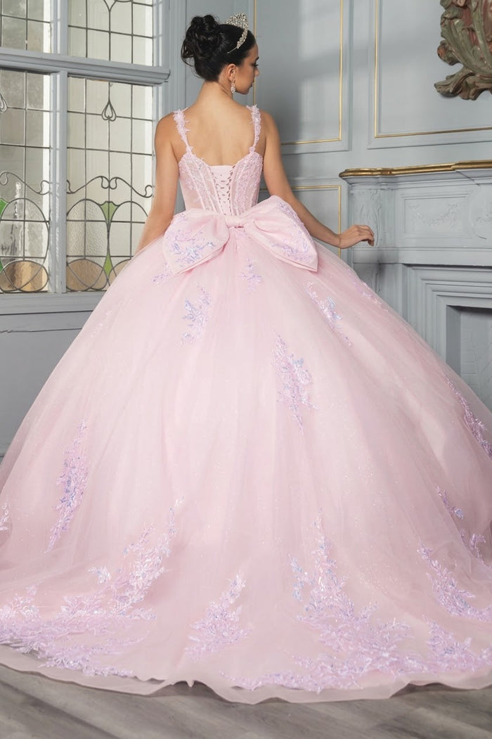 Quinceanera Dress Corset Pleated Embroidered Ball Gown Layla K LK269