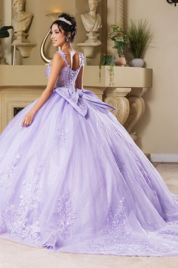 Quinceanera Dress Corset Pleated Embroidered Ball Gown Layla K LK269