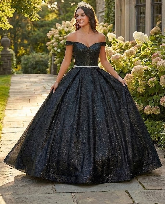 Layla K LK176 Off The Shoulder Glitter Sweetheart Quinceanera Dress