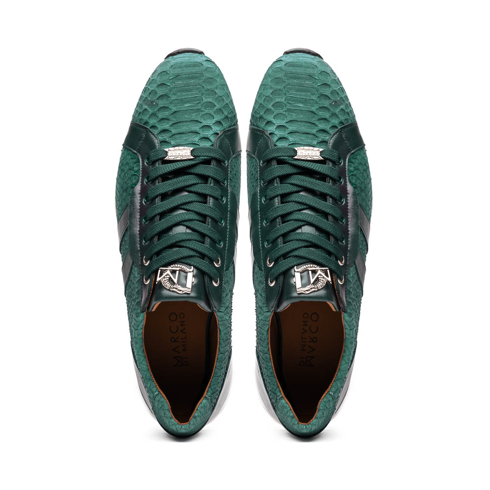 Marco Di Milano Verona Green Python & Calfskin Sneakers