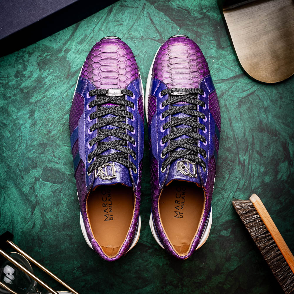 Marco Di Milano Verona Purple Leather Loafers