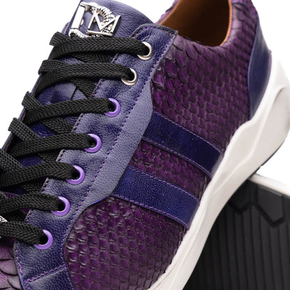 Marco Di Milano Verona Purple Python & Calfskin Sneakers