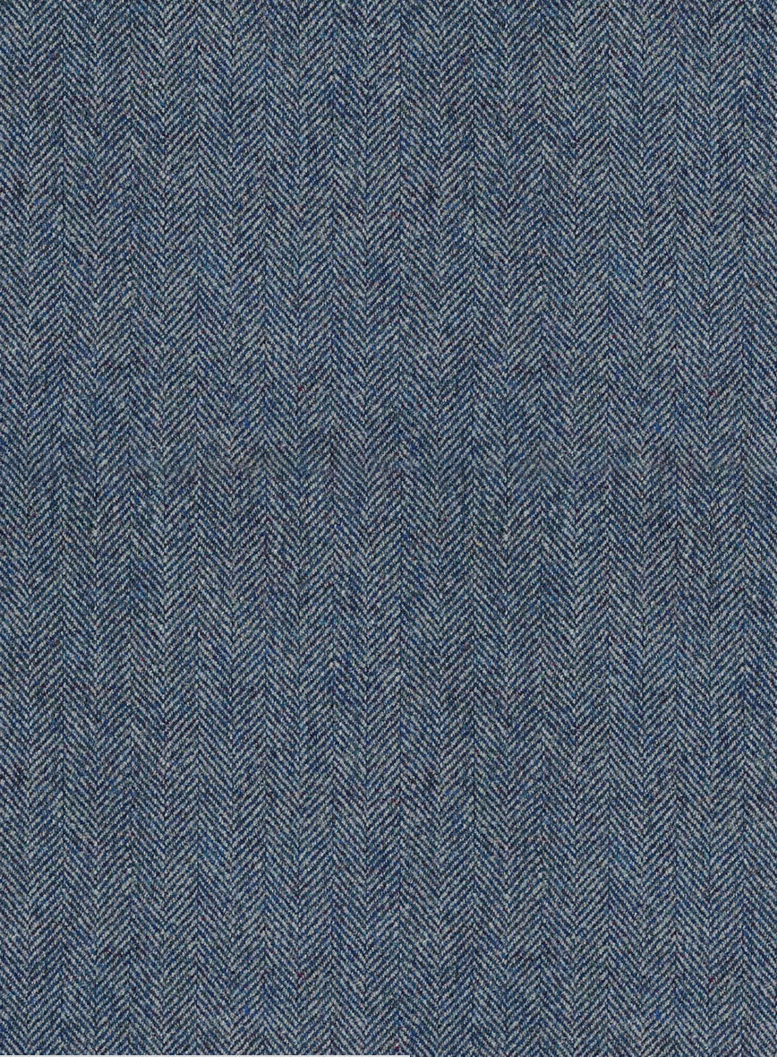 Mens Heritage Blue Herringbone Jacket – Timeless Tweed Sport Coat