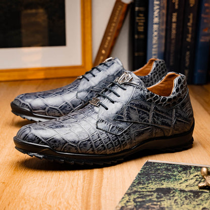 Marco_Di_Milano Vulcan Rustic Gray Leather Shoe