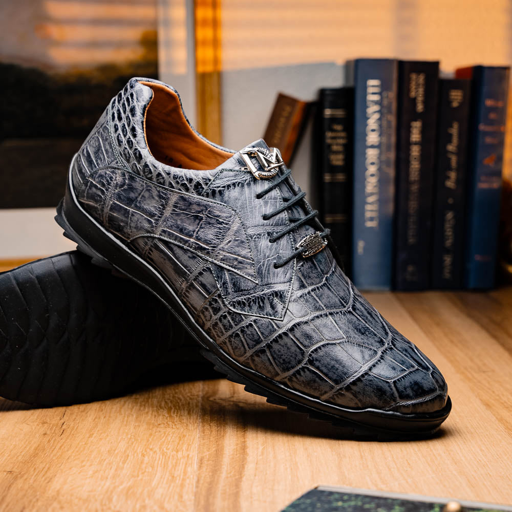 Marco_Di_Milano Vulcan Rustic Gray Leather Shoe