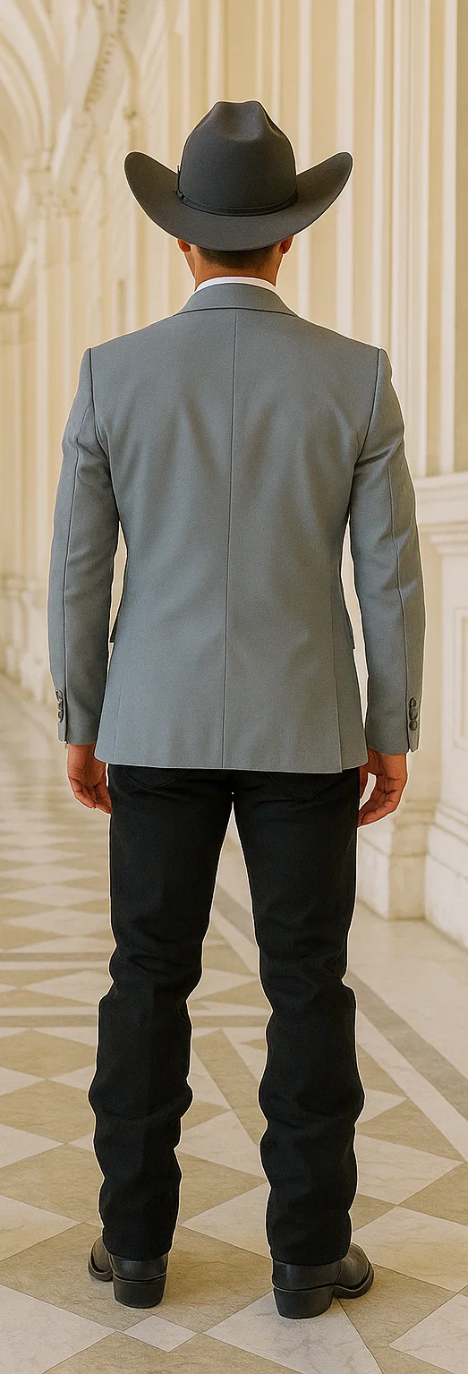 Western Suit - Gray Cowboy Tuxedo - Traje Para Hombre