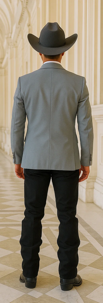 Western Suit - Gray Cowboy Tuxedo - Traje Para Hombre