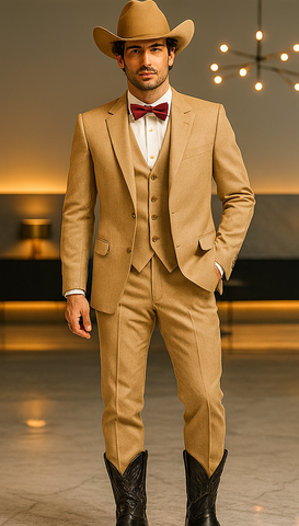 Western Suit - Tan Cowboy Tuxedo - Traje Para Hombre