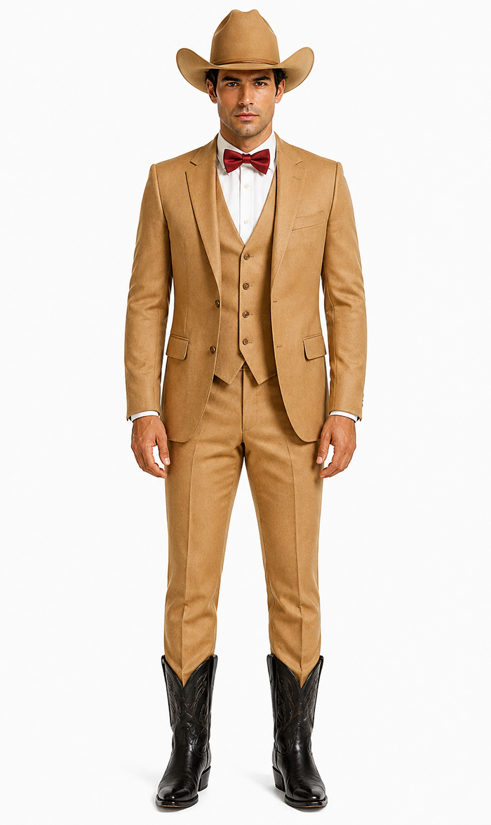 Western Suit - Tan Cowboy Tuxedo - Traje Para Hombre