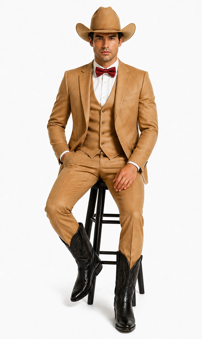 Western Suit - Tan Cowboy Tuxedo - Traje Para Hombre