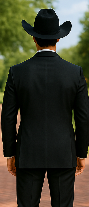 Western Suit - Trajes Para Hombres - Cowboy Formal Attire - Trajes De Novio - Black