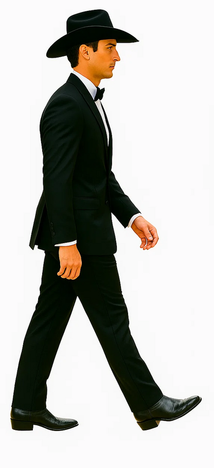 Western Suit - Trajes Para Hombres - Cowboy Formal Attire - Trajes De Novio - Black