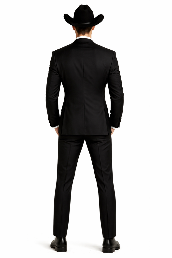 Western Suit - Trajes Para Hombres - Cowboy Formal Attire - Trajes De Novio - Black